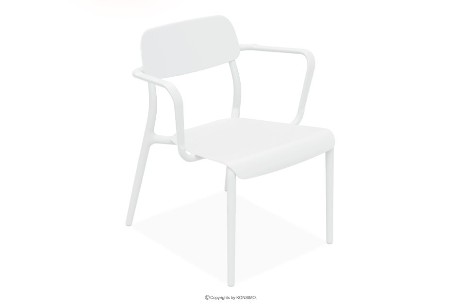 GALIO Terrassenmöbel-Set aus Polypropylen mit Glasfaser 3 Personen weiß weiß - Foto 2