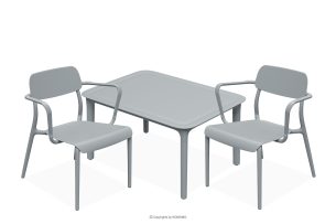 GALIO, https://konsimo.de/kollektion/galio/ Gartenmöbel-Set Stühle und Esstisch für 2 Personen grau grau - Foto