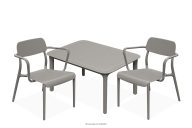 Gartenmöbel-Set Stühle und Esstisch für 2 Personen kühlbraun