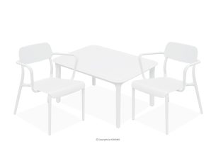 GALIO, https://konsimo.de/kollektion/galio/ Gartenmöbel-Set Stühle und Esstisch 2 Personen weiß weiß - Foto