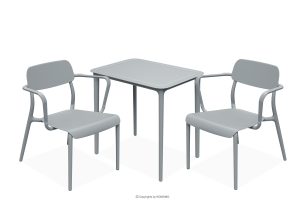 GALIO, https://konsimo.de/kollektion/galio/ Esstisch mit Stühlen für den Garten grau grau - Foto