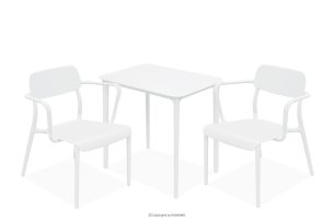 GALIO, https://konsimo.de/kollektion/galio/ Esstisch mit Stühlen für den Garten weiß weiß - Foto