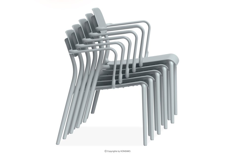 GALIO Gartenmöbel-Set Sessel und Couchtisch grau grau - Foto 7