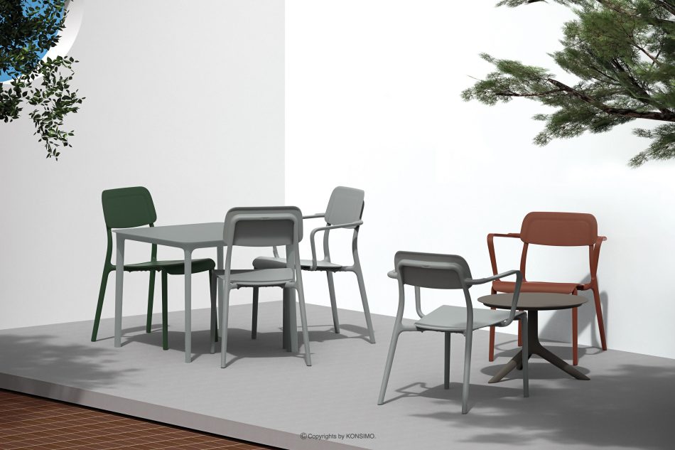 GALIO Gartenmöbel-Set Sessel und Couchtisch grau grau - Foto 1