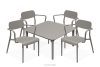 GALIO Gartenmöbel-Set Sessel und Couchtisch kühlbraun kühles Braun - Foto 1