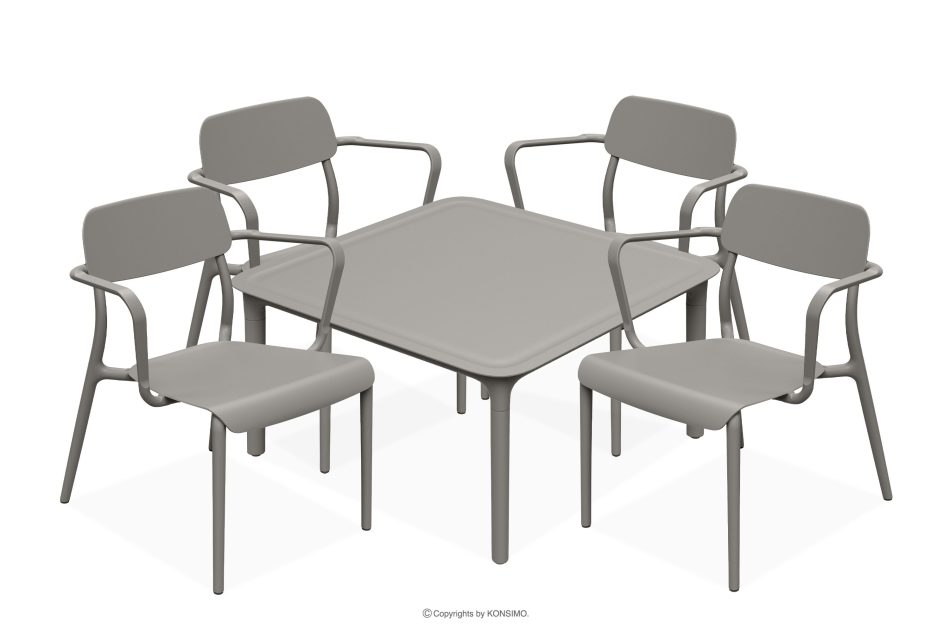 GALIO Gartenmöbel-Set Sessel und Couchtisch kühlbraun kühles Braun - Foto 0