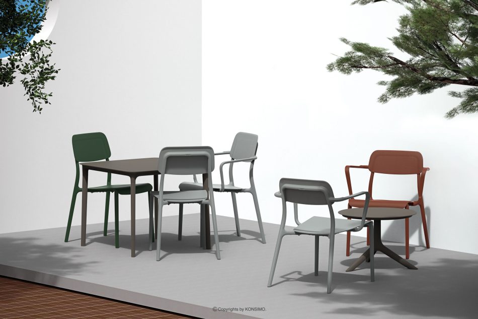GALIO Gartenmöbel-Set Sessel und Couchtisch kühlbraun kühles Braun - Foto 1