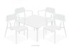 GALIO Gartenmöbel-Set Sessel und Couchtisch weiß weiß - Foto 1