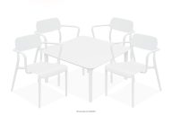 Gartenmöbel-Set Sessel und Couchtisch weiß