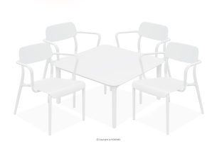 GALIO, https://konsimo.de/kollektion/galio/ Gartenmöbel-Set Sessel und Couchtisch weiß weiß - Foto