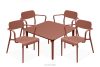 GALIO Gartenmöbel-Set Sessel und Couchtisch orange orange - Foto 1
