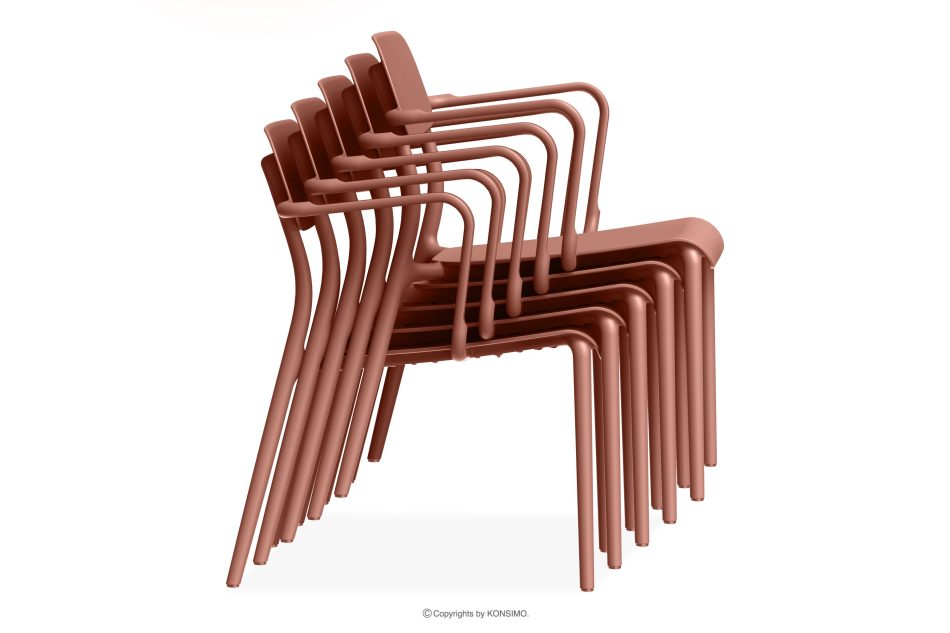 GALIO Gartenmöbel-Set Sessel und Couchtisch orange orange - Foto 7