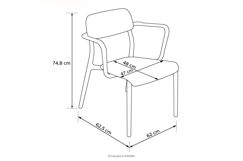 GALIO Gartenmöbel-Set Sessel und Couchtisch kühlbraun kühles Braun - Foto 11