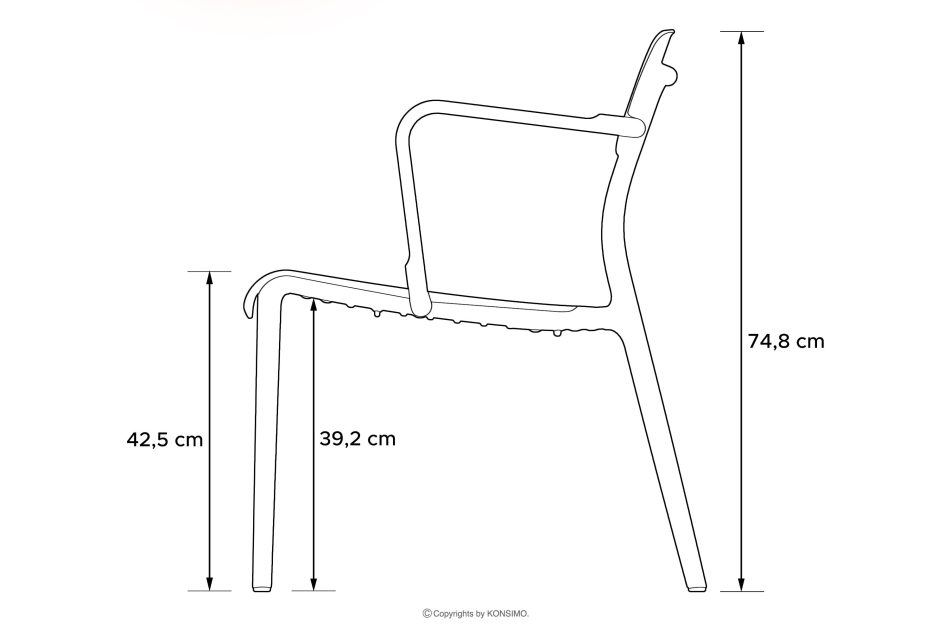 GALIO Gartenmöbel-Set Sessel und Couchtisch kühlbraun kühles Braun - Foto 12