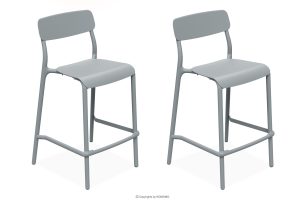 GALIO, https://konsimo.de/kollektion/galio/ Gartenhocker aus ökologischem Kunststoff 2 Tlg. grau grau - Foto