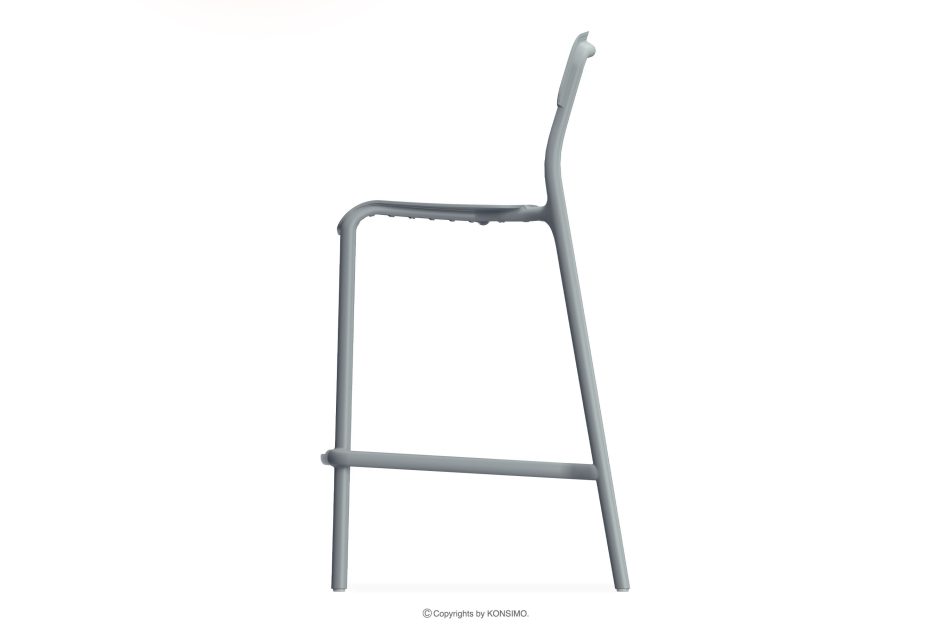 GALIO Gartenhocker aus ökologischem Kunststoff 2 Tlg. grau grau - Foto 4