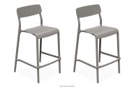 Gartenhocker aus ökologischem Kunststoff 2 Tlg. kühlbraun