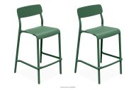 Gartenhocker aus ökologischem Kunststoff 2 Tlg. grün
