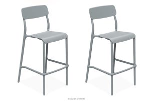 GALIO, https://konsimo.de/kollektion/galio/ Gartenhocker aus ökologischem Kunststoff 2 Tlg. grau grau - Foto