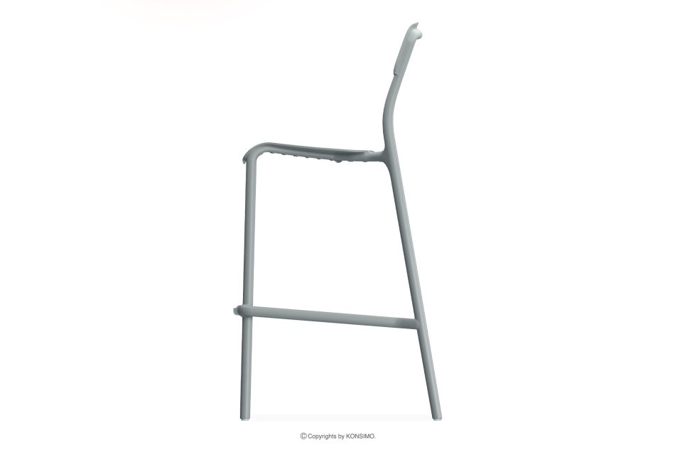GALIO Gartenhocker aus ökologischem Kunststoff 2 Tlg. grau grau - Foto 4