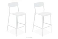 Gartenhocker aus ökologischem Kunststoff 2 tlg. weiß
