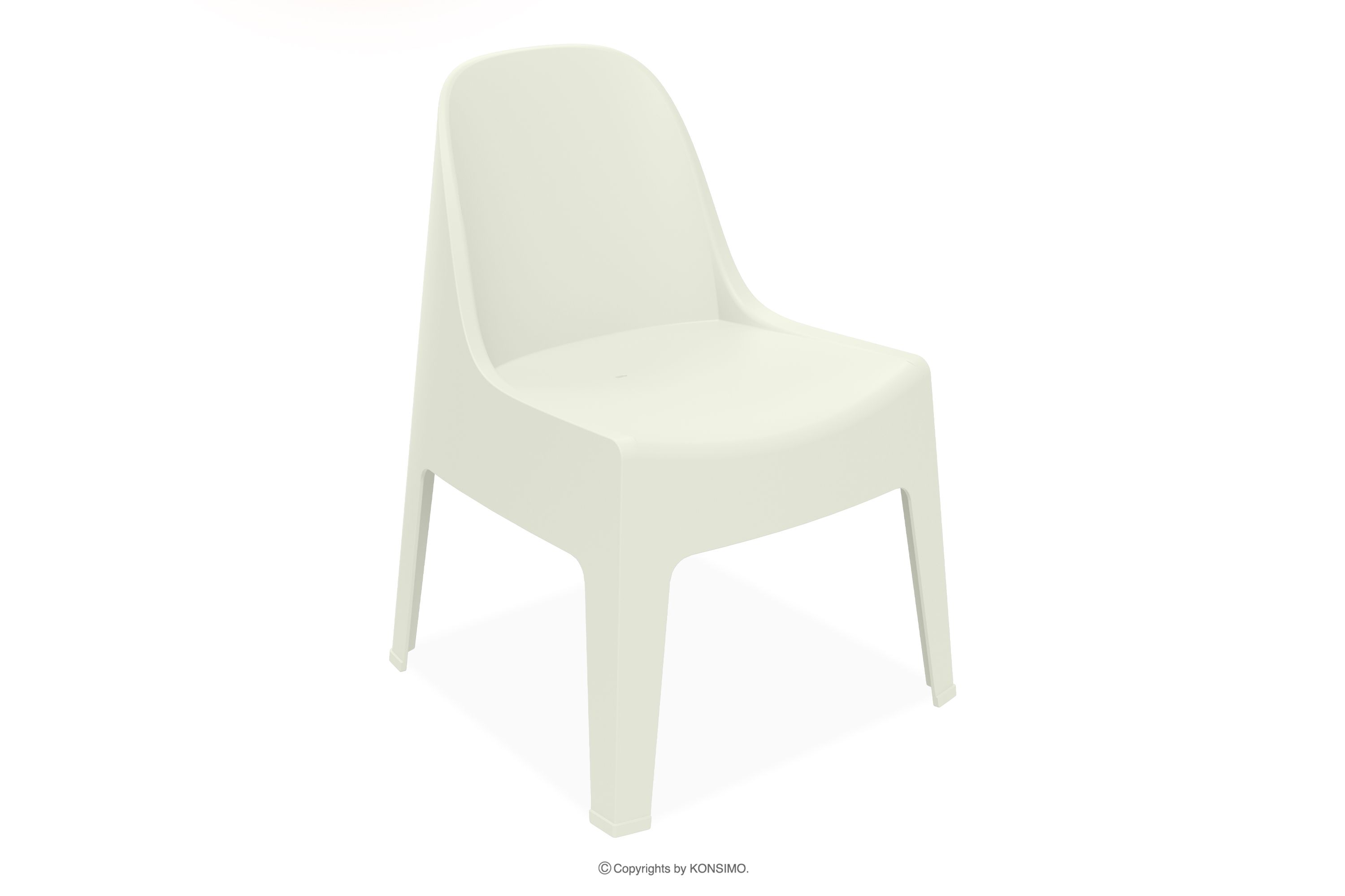 Moderner Gartenstuhl aus Polypropylen beige