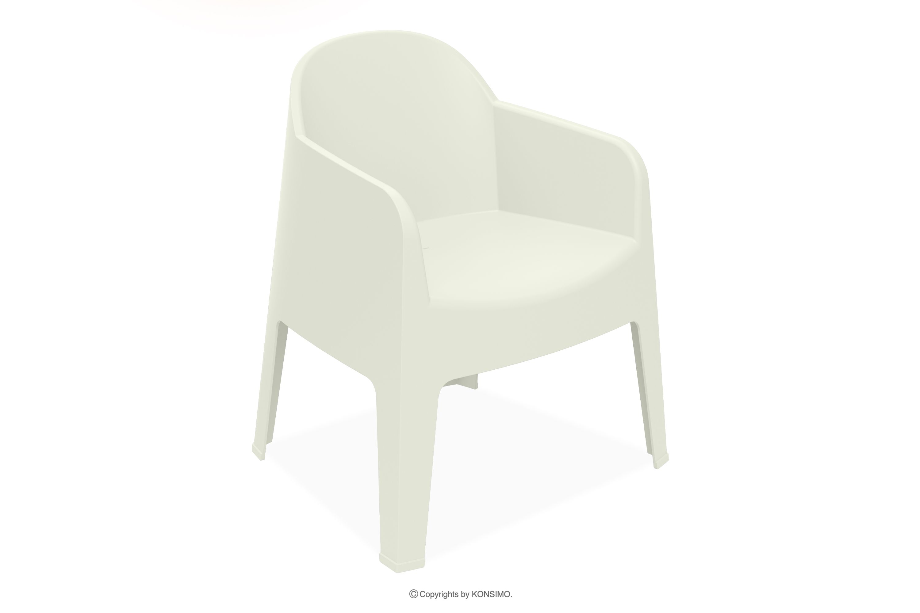 Moderner Gartenstuhl aus Polypropylen beige