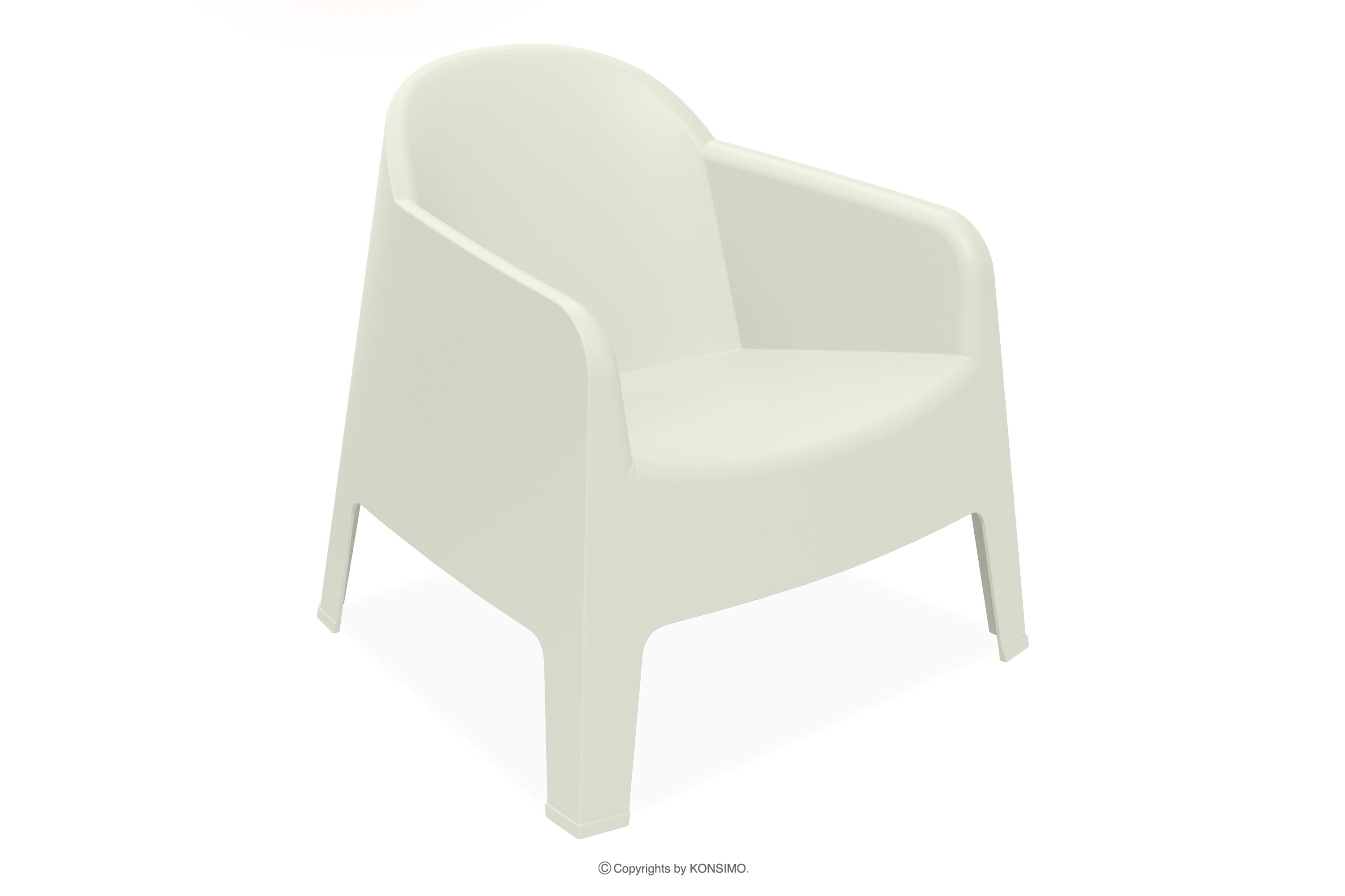 Moderner Gartensessel aus Polypropylen beige