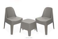 Gartenmöbel-Set modern Polypropylen 2 Personen kühl braun