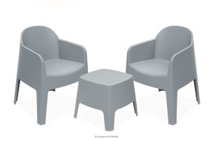 MALUS, https://konsimo.de/kollektion/malus/ Moderne Gartenmöbel Polypropylen 2 Personen grau grau - Foto