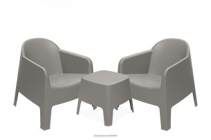 MALUS, https://konsimo.de/kollektion/malus/ Gartenmöbel-Set Sessel und Esstisch modern 2 Personen Polypropylen kühl braun kühles Braun - Foto