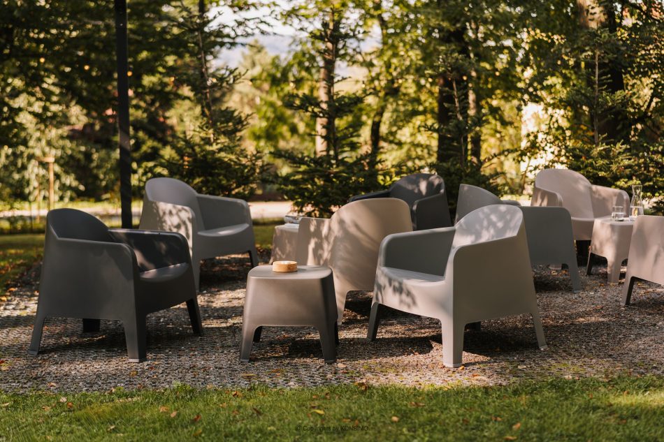MALUS Gartenmöbel-Set Sessel und Esstisch modern 2 Personen Polypropylen kühl braun kühles Braun - Foto 11