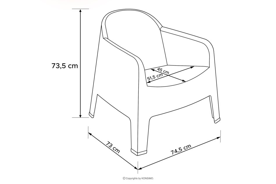MALUS Gartenmöbel-Set Sessel und Esstisch modern 2 Personen Polypropylen kühl braun kühles Braun - Foto 12