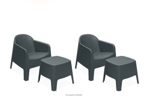 MALUS, https://konsimo.de/kollektion/malus/ Gartenmöbel-Set modern Polypropylen anthrazit anthrazit - Foto