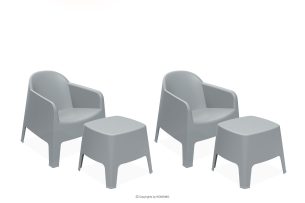 MALUS, https://konsimo.de/kollektion/malus/ Gartenmöbel-Set modern Polypropylen grau grau - Foto