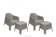 Gartenmöbel-Set modern Polypropylen kühl braun