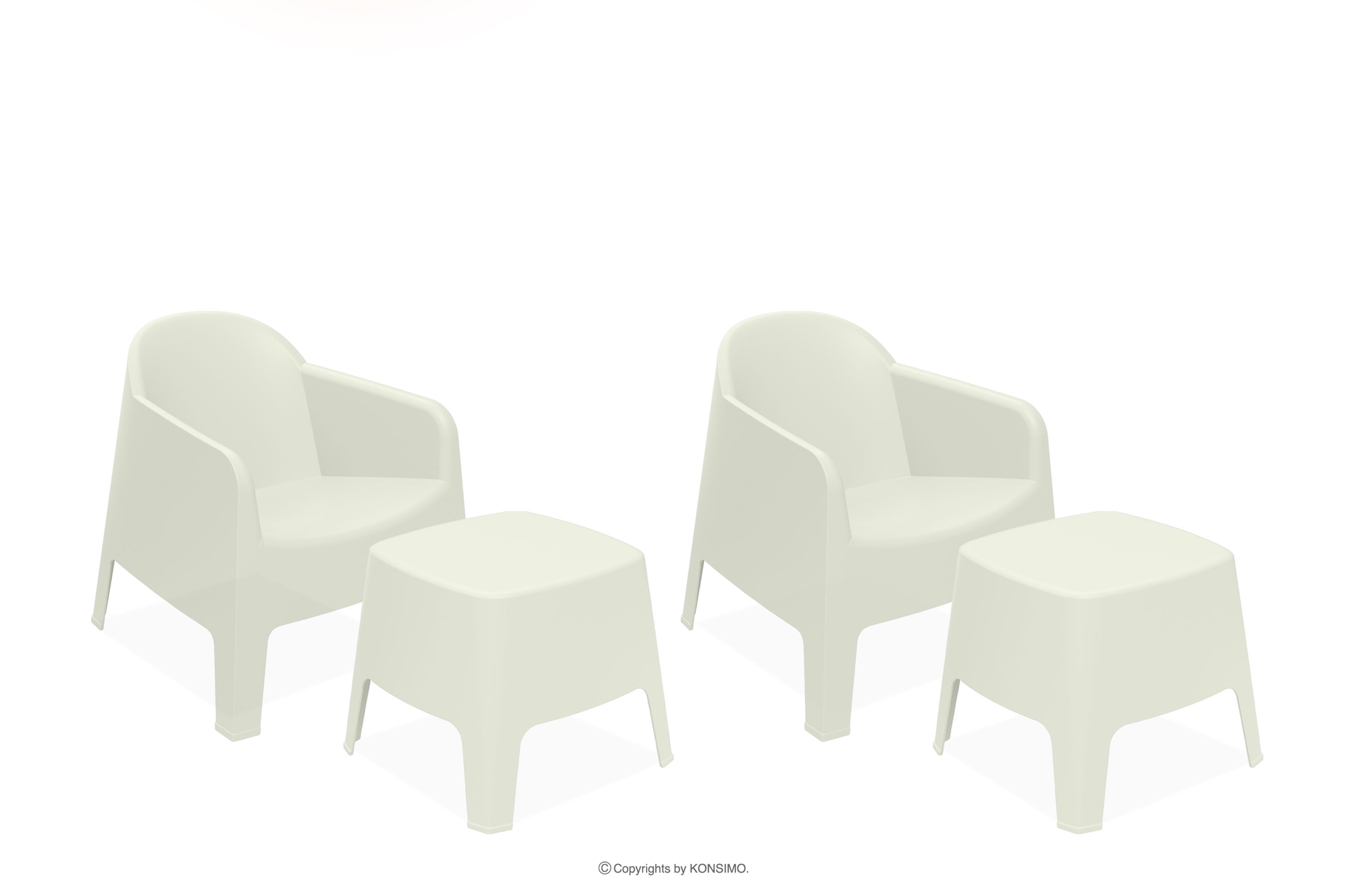Gartenmöbel-Set modern Polypropylen beige