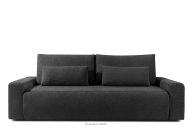 Dreisitzer-Sofa mit Kissen ausziehbar Bouclé-Stoff anthrazit