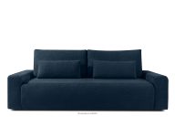 Dreisitzer-Sofa mit Kissen ausziehbar Bouclé-Stoff dunkelblau