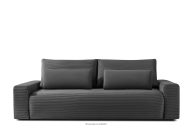 Ausziehbares Sofa mit Kissen Kordstoff / Velours grau