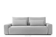 Ausziehbares Sofa mit Kissen Kordstoff / Velours hellgrau