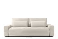 Ausziehbares Sofa mit Kissen Kordstoff / Velours creme