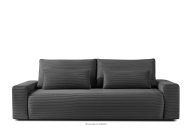 Ausziehbares Sofa mit Kissen Kordstoff-Stoff grau