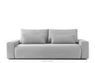 Ausziehbares Sofa mit Kissen Kordstoff-Stoff hellgrau