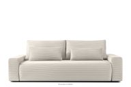 Ausziehbares Sofa mit Kissen Kordstoff-Stoff creme