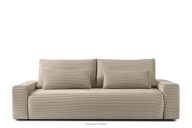 Ausziehbares Sofa mit Kissen Kordstoff-Stoff beige