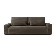 Dreisitzer-Sofa mit Kissen Kordstoff braun ausziehbar
