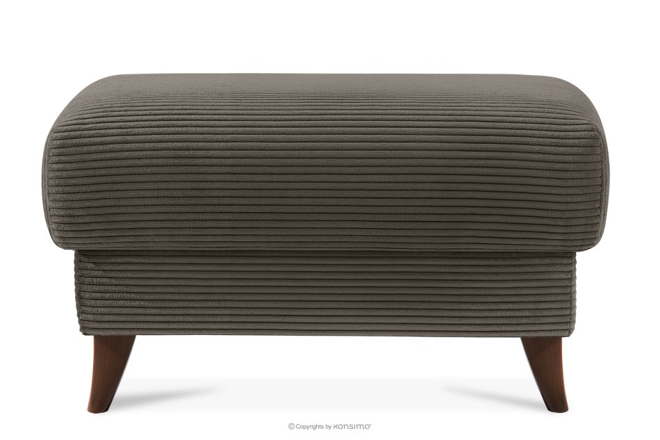 GUSTAVO II Sitzhocker für das Wohnzimmer mit Stauraum Kordstoff graubeige graubeige - Foto 0