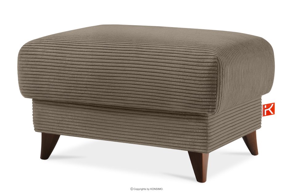 GUSTAVO II Sitzhocker für das Wohnzimmer mit Stauraum Kordstoff beige beige - Foto 2