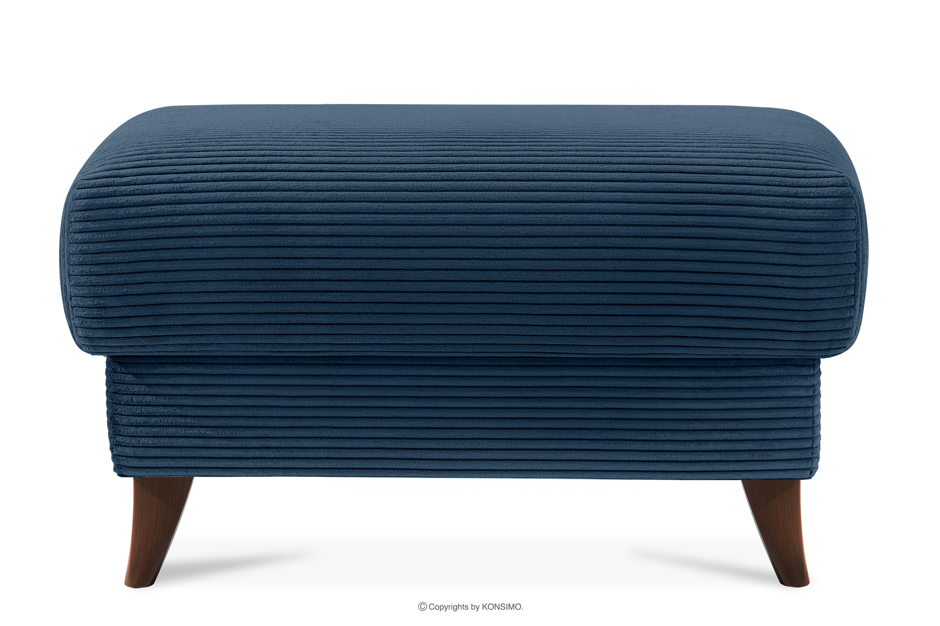 Sitzhocker für das Wohnzimmer mit Stauraum Kordstoff marineblau